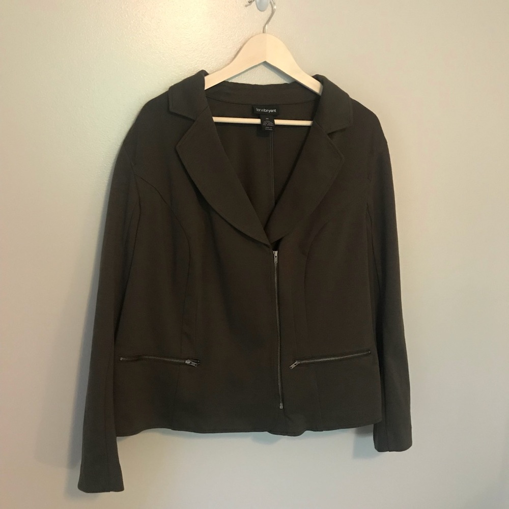 Lane Bryant Blazer Jacket Moto  Front Zip…